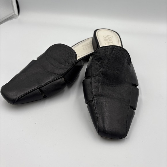 FRANCO SARTO MULE WOMEN SHOES SIZE 6.5 BLACK LEATHER - Picture 3 of 10